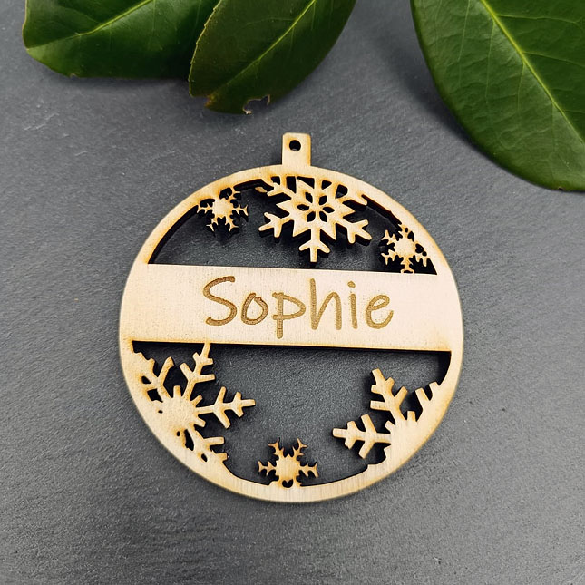 Weihnachtskugel Name
